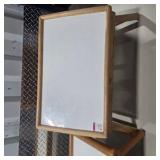 Set of 2 Wooden Folding Lap Desks Breakfast Trays White Tops Adjustable Tilt Bed Table Set
