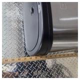Mainstays stainless steel motion-sensor trash can with black automatic-style lid