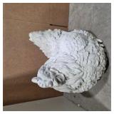 Large Heavy Concrete Hen Chicken Garden Statue Farmhouse Yard Decor Cast Stone Sculpture