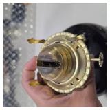 Lot Vintage Style Decor - Seth Thomas Candid Clock, Oil Lamp, DEMDACO Giving Heart