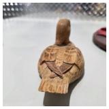 Great Dane Decor Lot Large Seated Dog Figurine, Small Dog Figure, Signed Duck Carving