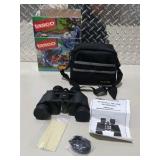 Tasco Binoculars with Case, Box, Strap, Cloth & Paperwork