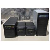 Lot of 4 CD DVD Duplicator Towers Microboards DVD PRM PRO-716 ACARD LG Multi Drive Copiers Untested