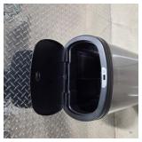 Mainstays stainless steel motion-sensor trash can with black automatic-style lid