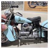 Indian Motorcycle Model Display Bike w/ Vincent Black Shadow Sign + 2 Mini Badges