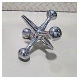 Mixed Home Decor Lot - Metal Decorative Pitcher, Candlesticks, Tic Tac Toe, Stained Glass and More