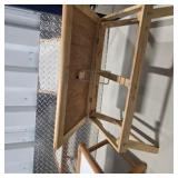 Set of 2 Wooden Folding Lap Desks Breakfast Trays White Tops Adjustable Tilt Bed Table Set