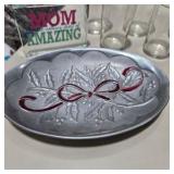 Lenox Holiday Glassware Decor Lot 8 Gold Rim Glasses, Mom Amazing, Belinda Sign, Fairy Godmother