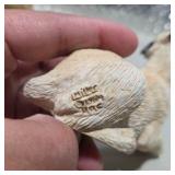 Great Dane Decor Lot Large Seated Dog Figurine, Small Dog Figure, Signed Duck Carving