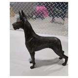 Great Dane Collector Lot - Large Standing Great Dane Statue, Small Standing Great Dane Figurine, Reclining Dog Figure, Wall Hook Decor