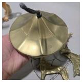 Great Dane Dog Decor Lot Ceramic Dog Figurines, Brass Hanging Mobile, Doberman Style Candle