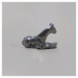 Vintage Style Silver Tone Mini Animal Figurines Lot 6 - Bear, Cat, Elephant, Deer, Horse, Bunny Rabbit