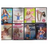 Large Lot of Fitness Workout DVDs Denise Austin Jillian Michaels Kundalini Yoga Ravi Singh Ana Brett