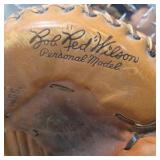 Vintage Wilson Baseball Mitt with Ball