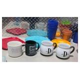 Mixed Kitchen Lot - Vikings Mug, Assorted Mugs, Bowls, Baking Pans, Tray and More