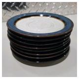 Blue Rim Dish Set - Plates, Bowls and Saucers