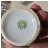 Hand Painted Chintz Box Made In England & Landscape Vase Decorative China Lot