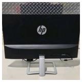 HP 25es 25" Computer Monitor Tested Working On-Screen 2x HDMI VGA Silver Stand