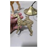Great Dane Dog Decor Lot Ceramic Dog Figurines, Brass Hanging Mobile, Doberman Style Candle