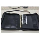 Black Portfolio Binder Organizer and Portfolio with Shoulder Strap