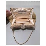 Vintage Beaded Evening Purse - Made in France - Mirror and Coin Purse