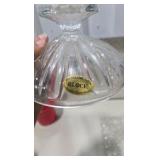 Mixed Home Decor Lot - Metal Decorative Pitcher, Candlesticks, Tic Tac Toe, Stained Glass and More