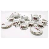 Mixed Vintage Japan Porcelain Tea Set Lot Floral Teapot Sugar Bowl Creamer Cups Plates