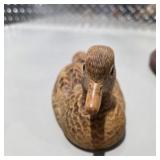 Great Dane Decor Lot Large Seated Dog Figurine, Small Dog Figure, Signed Duck Carving