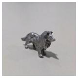 7 Pc Silver Tone Animal Figurine Lot Dogs Cats Pig Mini Metal Collectibles Set