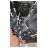 Rawlings Youth Baseball Glove - Black & Orange - 10.5 Inch