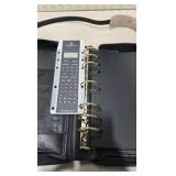 Black Portfolio Binder Organizer and Portfolio with Shoulder Strap