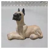 Great Dane Dog Decor Lot - Signed Large Hand Painted Dog Figurine, Puppy Figure, Spoiled Dogs Sign