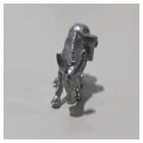 6 Pc Silver Tone Mini Animal Figurine Lot Dragon, Bear, Dog, Donkey, Buffalo, Koala
