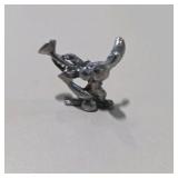 Vintage Style Silver Tone Mini Animal Figurines Lot 6 - Bear, Cat, Elephant, Deer, Horse, Bunny Rabbit