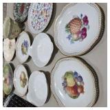 Vintage Decorative Plate & Bowl Lot - Schumann Arzberg, RECO, Floral Fruit, and More
