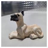 Great Dane Decor Lot Large Seated Dog Figurine, Small Dog Figure, Signed Duck Carving