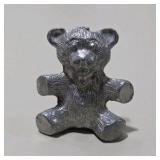 6 Pc Silver Tone Mini Animal Figurine Lot Dragon, Bear, Dog, Donkey, Buffalo, Koala