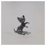 Vintage Style Silver Tone Mini Animal Figurines Lot 6 - Bear, Cat, Elephant, Deer, Horse, Bunny Rabbit