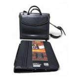 Black Portfolio Binder Organizer and Portfolio with Shoulder Strap