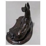 Great Dane Collector Lot - Large Standing Great Dane Statue, Small Standing Great Dane Figurine, Reclining Dog Figure, Wall Hook Decor