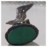 2 Pc Vintage Style National Park Souvenir Figurines - Bear Yellowstone, Eagle Glacier