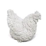 Large Heavy Concrete Hen Chicken Garden Statue Farmhouse Yard Decor Cast Stone Sculpture