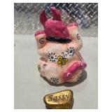 Vintage Lefton Blue Jay, Disney Eeyore Ornament, Sassy Rock, Cat Figurine Decor Lot