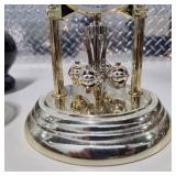 Lot Vintage Style Decor - Seth Thomas Candid Clock, Oil Lamp, DEMDACO Giving Heart