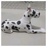 Great Dane Figurine Lot -  Harlequin Great Dane Living Stone 1987 Adult Figure + Mini Blue Witch Dog Figure