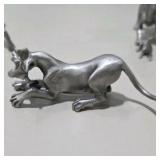8 Piece Metal Pewter Dog Figurine Lot - Multiple Great Dane Sculptures Variety of Sizes