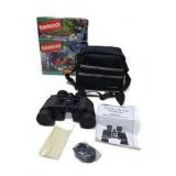 Tasco Binoculars with Case, Box, Strap, Cloth & Paperwork