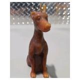 Great Dane Dog Decor Lot Ceramic Dog Figurines, Brass Hanging Mobile, Doberman Style Candle