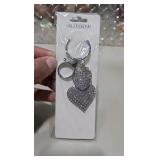 Mixed Costume Jewelry and Keychain Lot - Hearts, Peace Sign, Earrings and Unicorn Ring