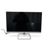 HP 25es 25" Computer Monitor Tested Working On-Screen 2x HDMI VGA Silver Stand